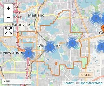 Area schools map